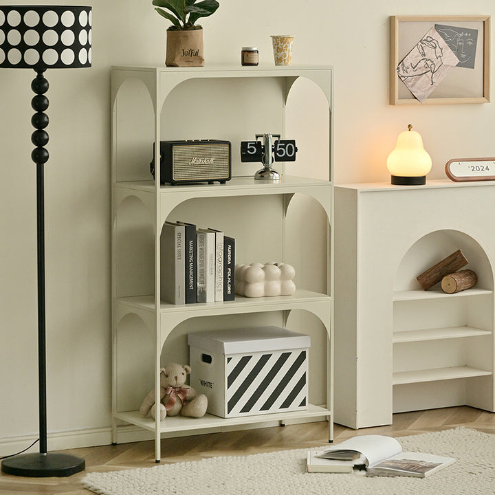 Estante de almacenamiento contemporáneo industrial rectangular de hierro montado en la pared o de pie en el suelo de 2/3 capas para sala de estar y estudio 