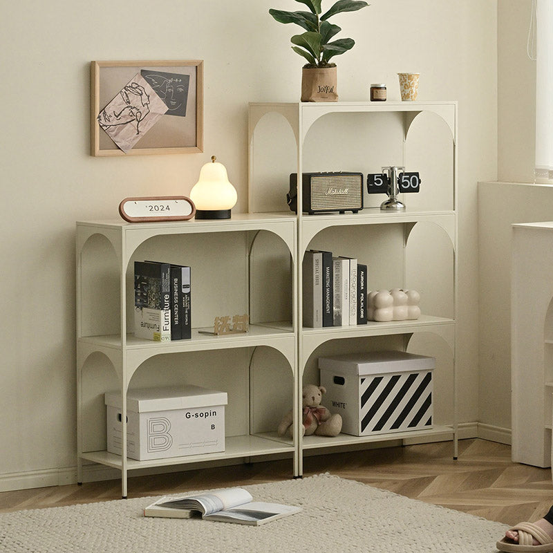 Estante de almacenamiento contemporáneo industrial rectangular de hierro montado en la pared o de pie en el suelo de 2/3 capas para sala de estar y estudio 