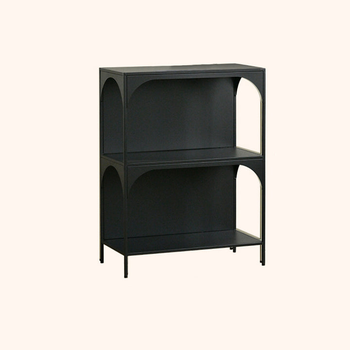Estante de almacenamiento contemporáneo industrial rectangular de hierro montado en la pared o de pie en el suelo de 2/3 capas para sala de estar y estudio 