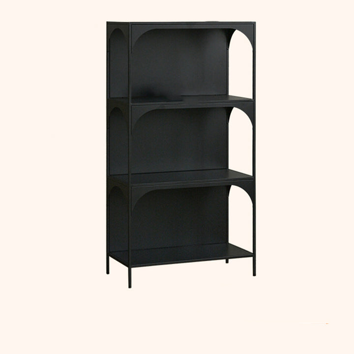 Estante de almacenamiento contemporáneo industrial rectangular de hierro montado en la pared o de pie en el suelo de 2/3 capas para sala de estar y estudio 