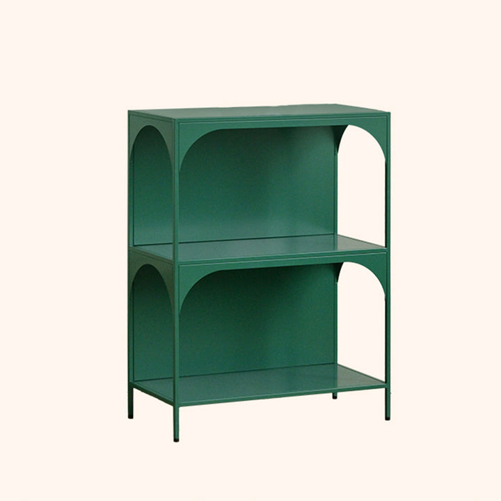 Estante de almacenamiento contemporáneo industrial rectangular de hierro montado en la pared o de pie en el suelo de 2/3 capas para sala de estar y estudio 