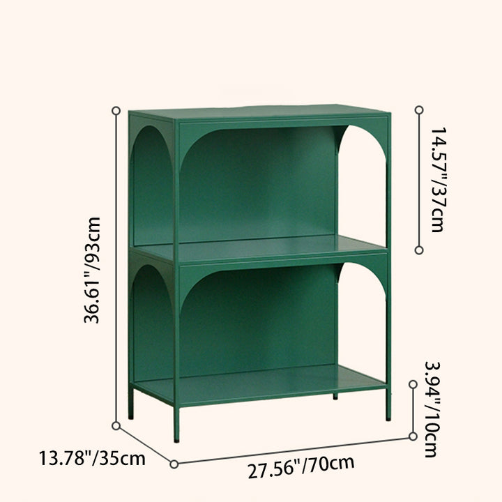 Estante de almacenamiento contemporáneo industrial rectangular de hierro montado en la pared o de pie en el suelo de 2/3 capas para sala de estar y estudio 