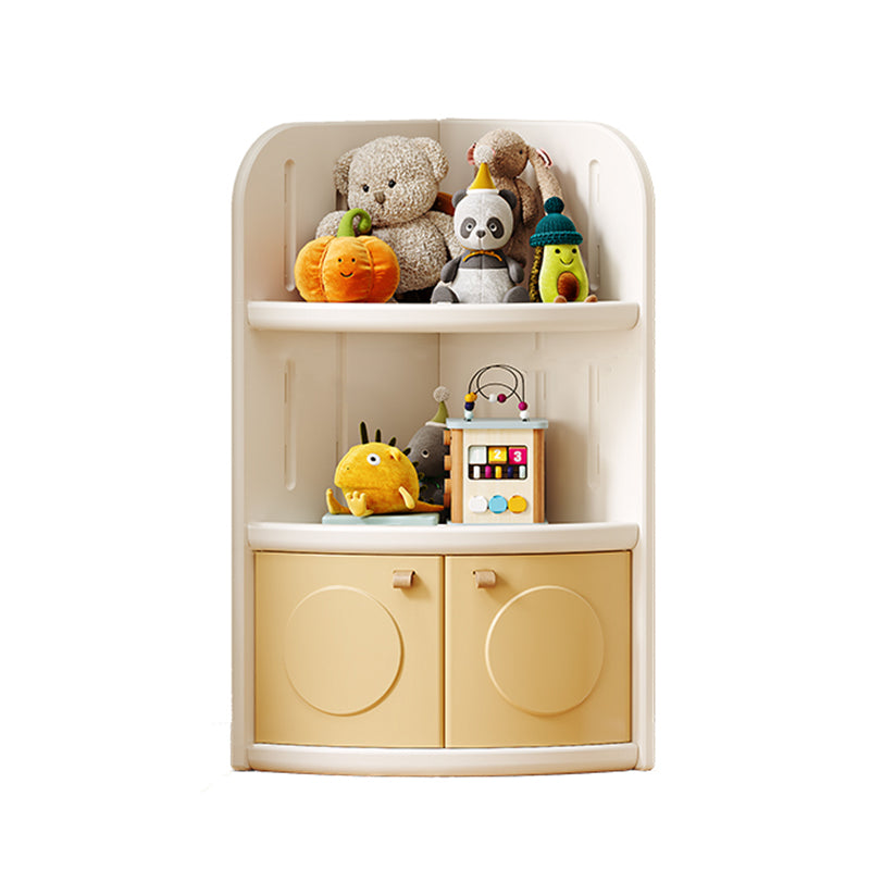 Moderner minimalistischer fächerförmiger umweltfreundlicher HDPE-Kindereckschrank mit 3/4-Schichten für das Wohnzimmer 