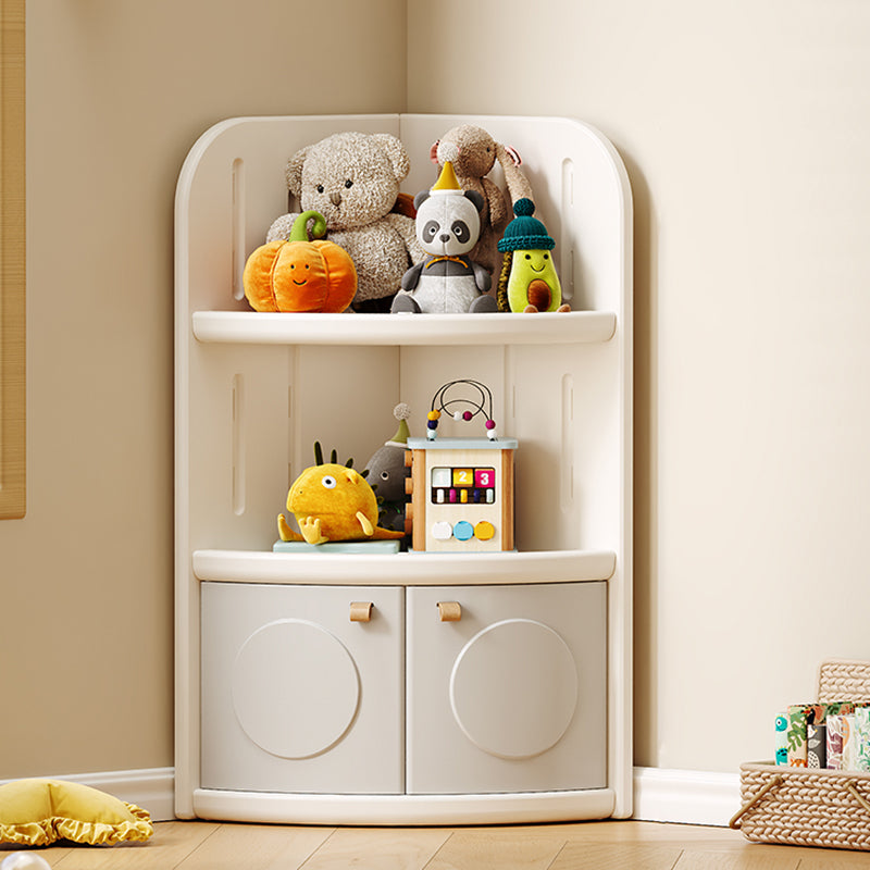 Moderner minimalistischer fächerförmiger umweltfreundlicher HDPE-Kindereckschrank mit 3/4-Schichten für das Wohnzimmer 