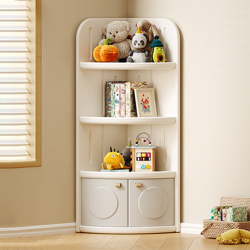 Moderner minimalistischer fächerförmiger umweltfreundlicher HDPE-Kindereckschrank mit 3/4-Schichten für das Wohnzimmer 