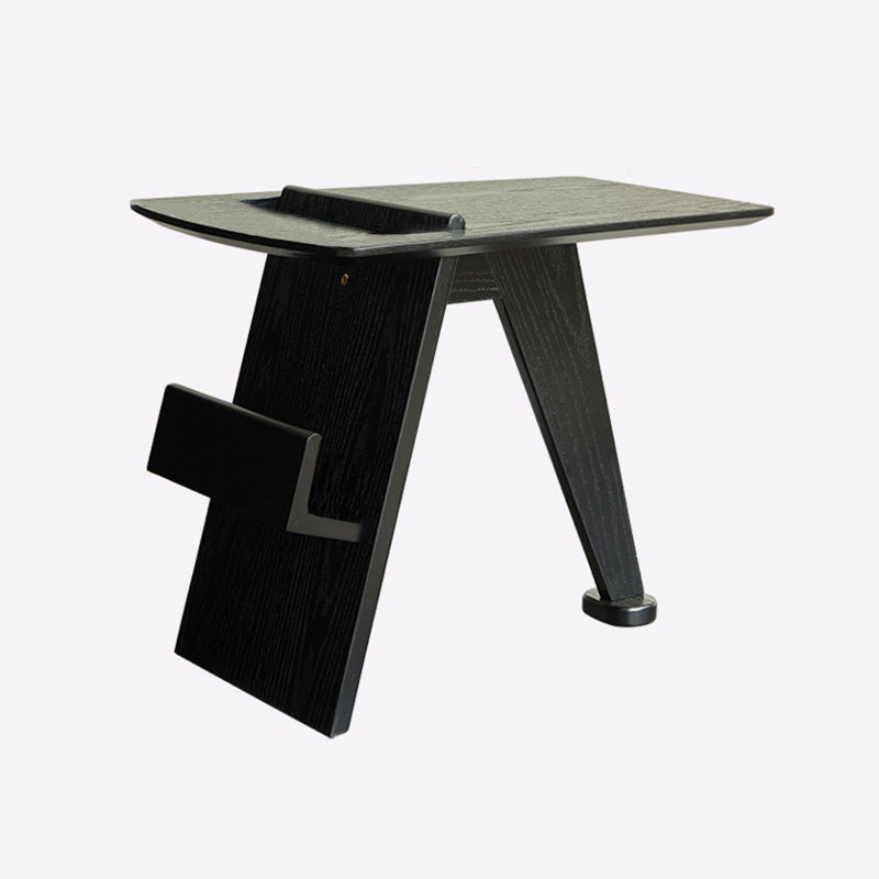 Modern Shabby Chic Geometric Rubberwood Lightweight End Table 1-Tier For Living Room