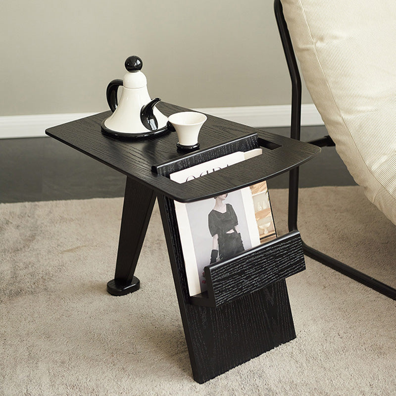 Modern Shabby Chic Geometric Rubberwood Lightweight End Table 1-Tier For Living Room