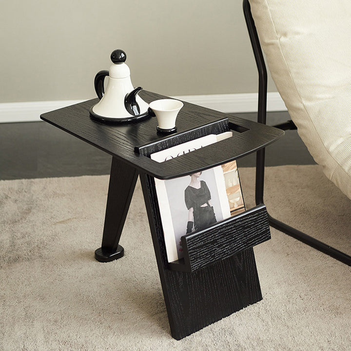 Modern Shabby Chic Geometric Rubberwood Lightweight End Table 1-Tier For Living Room
