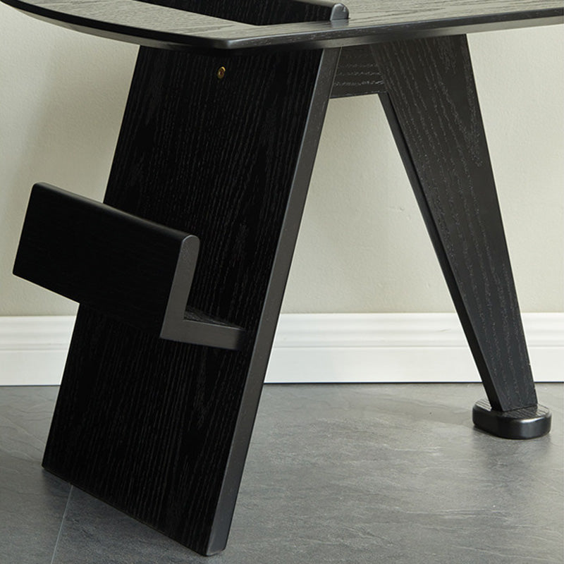 Modern Shabby Chic Geometric Rubberwood Lightweight End Table 1-Tier For Living Room