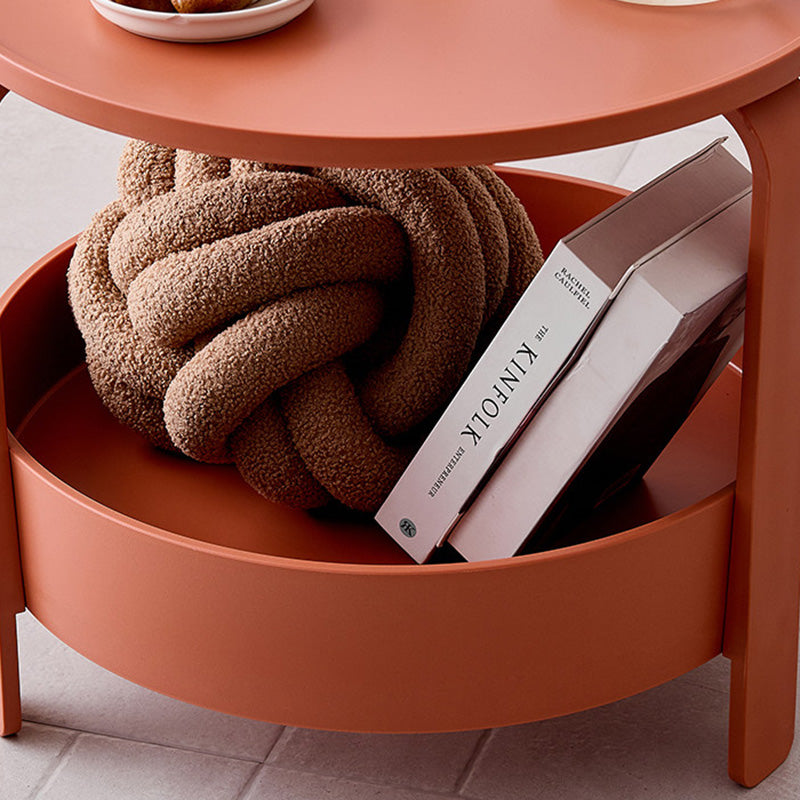 Moderner minimalistischer runder PP-Kunststoff langlebiger leichter Couchtisch 2-Schichten für das Wohnzimmer 