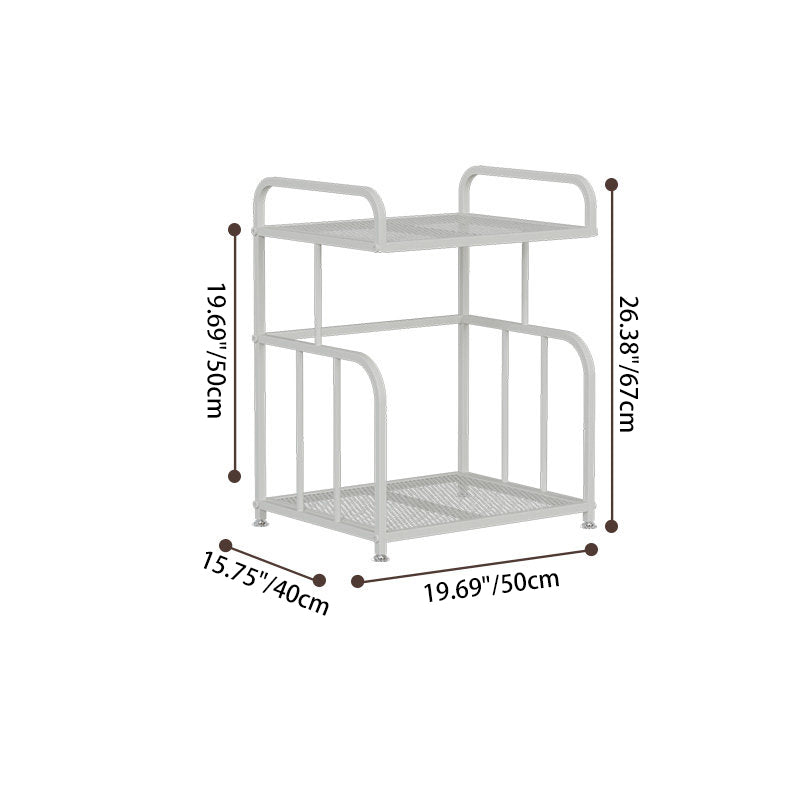 Estante de almacenamiento ligero de hierro trapezoidal minimalista moderno de 2/3 capas para oficina en casa 