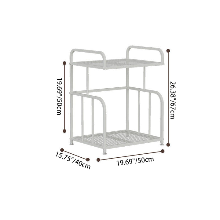 Estante de almacenamiento ligero de hierro trapezoidal minimalista moderno de 2/3 capas para oficina en casa 