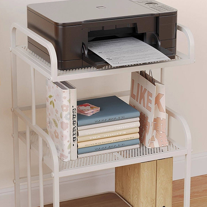Estante de almacenamiento ligero de hierro trapezoidal minimalista moderno de 2/3 capas para oficina en casa 