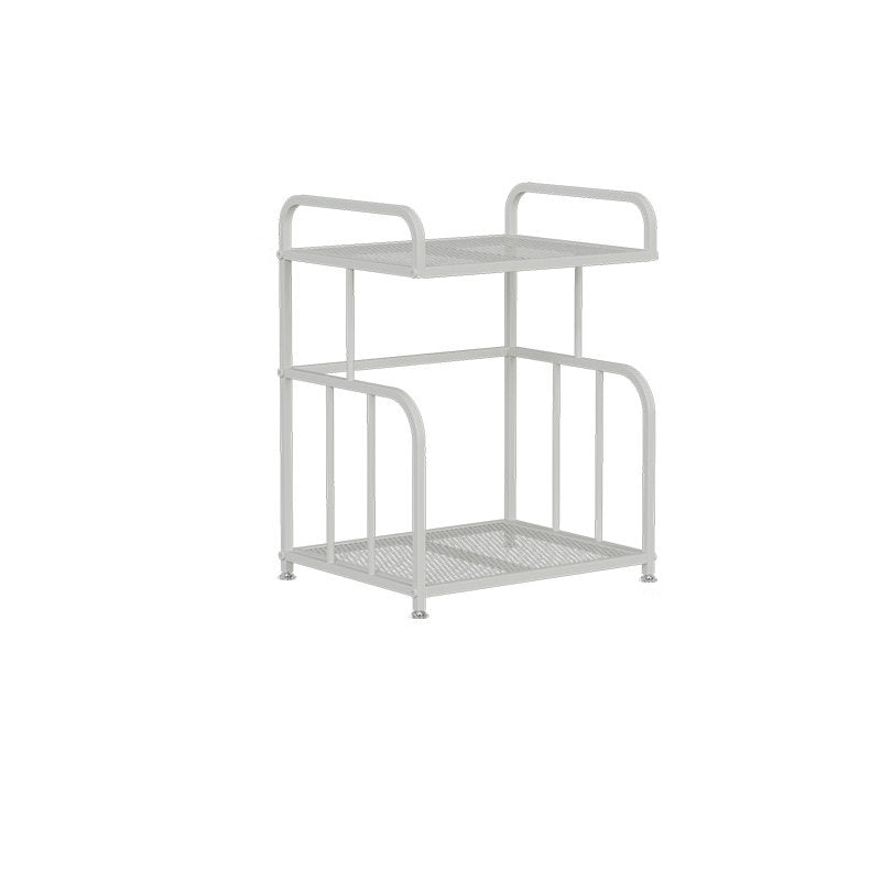 Estante de almacenamiento ligero de hierro trapezoidal minimalista moderno de 2/3 capas para oficina en casa 