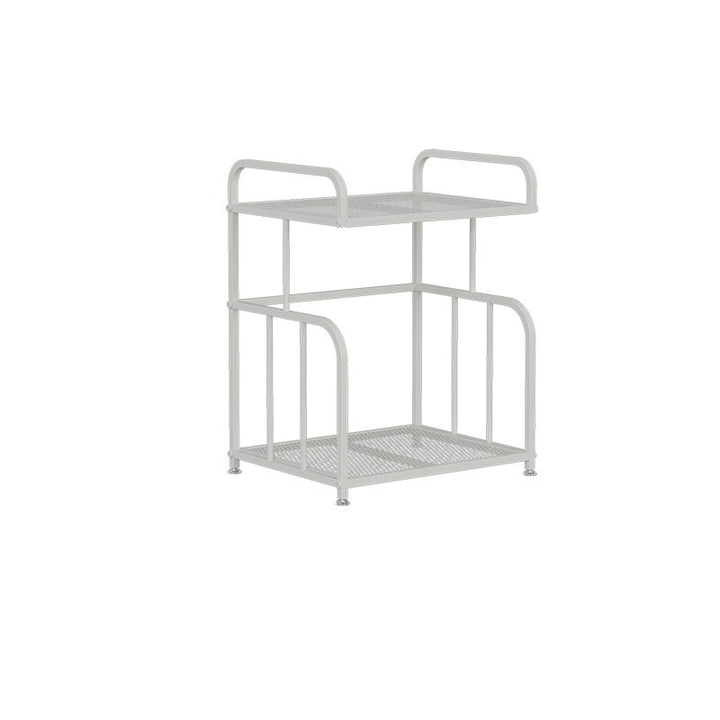 Estante de almacenamiento ligero de hierro trapezoidal minimalista moderno de 2/3 capas para oficina en casa 