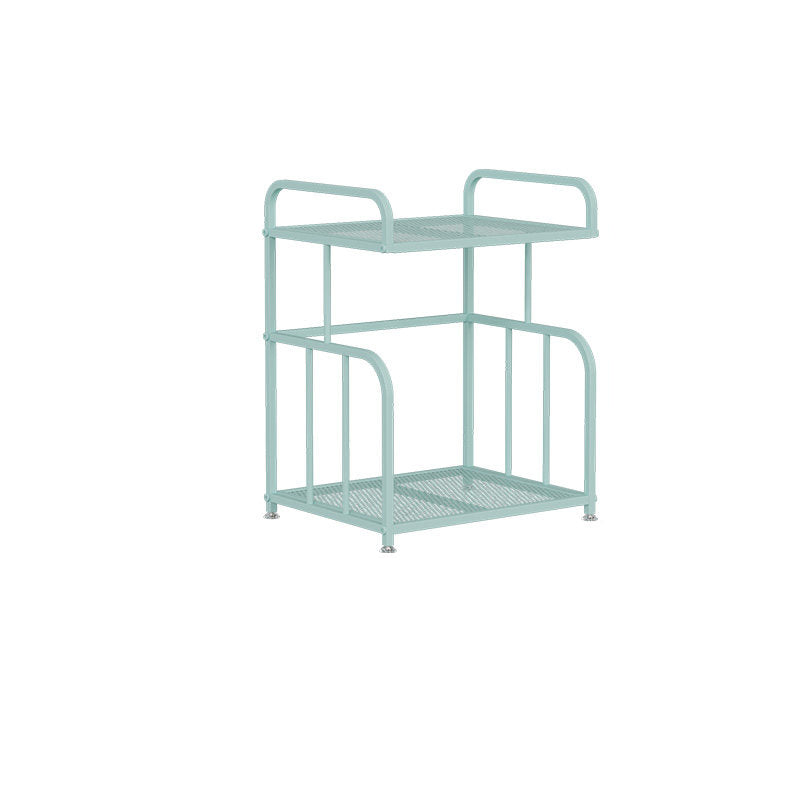 Estante de almacenamiento ligero de hierro trapezoidal minimalista moderno de 2/3 capas para oficina en casa 