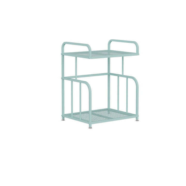 Estante de almacenamiento ligero de hierro trapezoidal minimalista moderno de 2/3 capas para oficina en casa 