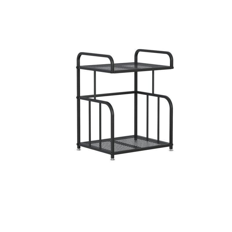 Estante de almacenamiento ligero de hierro trapezoidal minimalista moderno de 2/3 capas para oficina en casa 