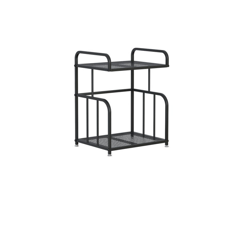 Estante de almacenamiento ligero de hierro trapezoidal minimalista moderno de 2/3 capas para oficina en casa 