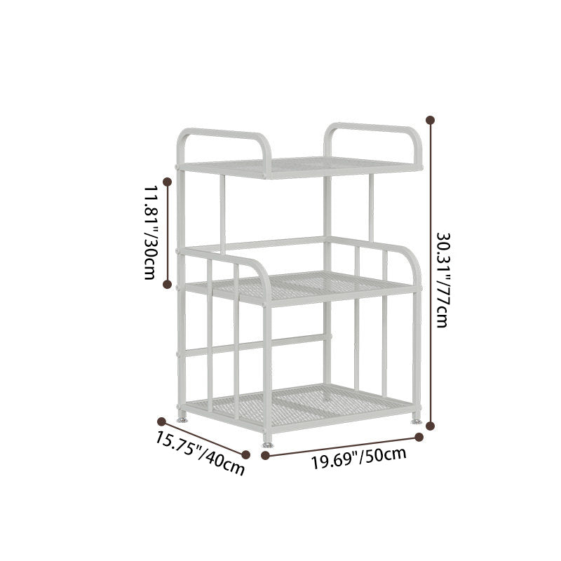 Estante de almacenamiento ligero de hierro trapezoidal minimalista moderno de 2/3 capas para oficina en casa 