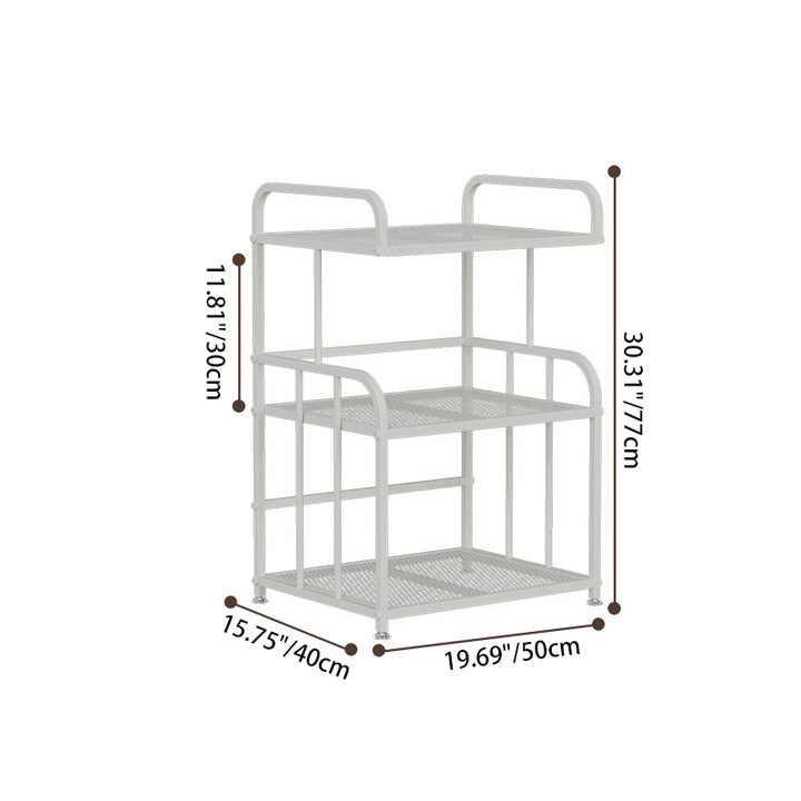 Estante de almacenamiento ligero de hierro trapezoidal minimalista moderno de 2/3 capas para oficina en casa 
