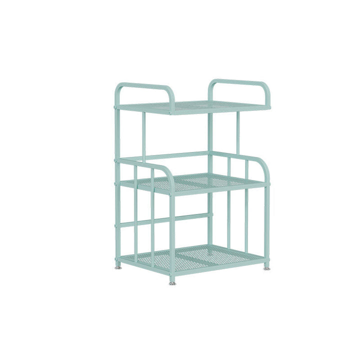 Estante de almacenamiento ligero de hierro trapezoidal minimalista moderno de 2/3 capas para oficina en casa 