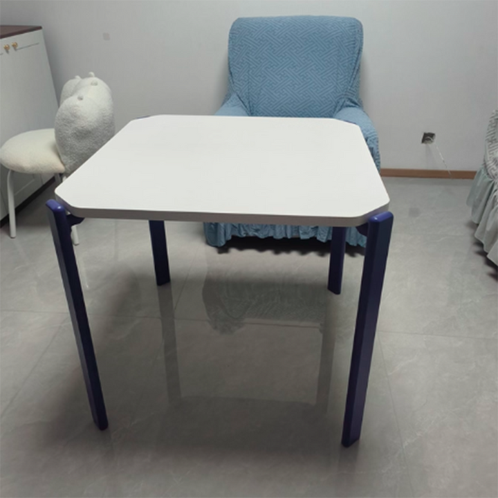 Table à manger carrée contemporaine nordique en MDF chêne, gain de place, à 1 niveau, pour 2 à 4 personnes 