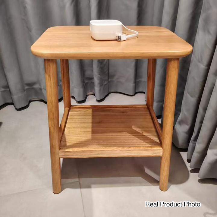 Traditioneller japanischer Eichentisch aus Paulownia-Holz, trapezförmig, leicht, tragbar, 2-lagig für Wohnzimmer &amp; Schlafzimmer 
