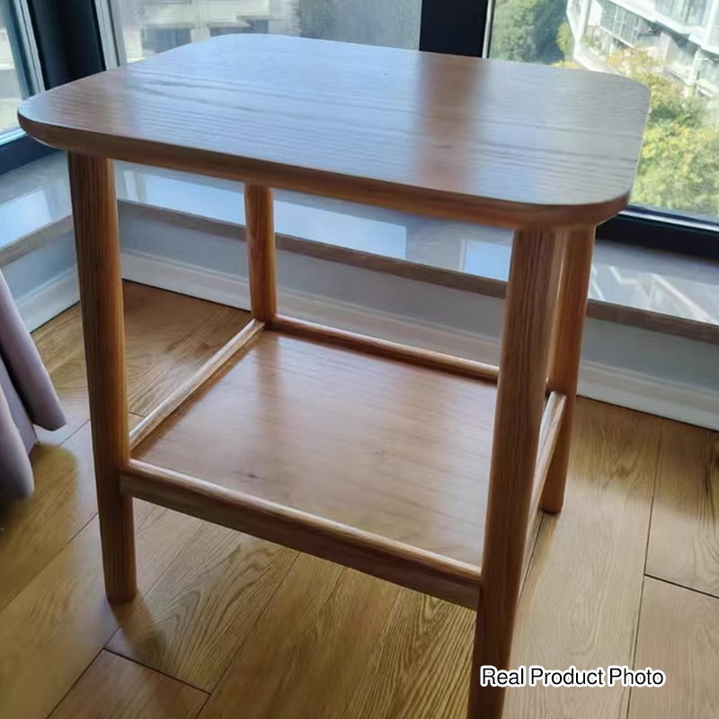 Traditioneller japanischer Eichentisch aus Paulownia-Holz, trapezförmig, leicht, tragbar, 2-lagig für Wohnzimmer &amp; Schlafzimmer 