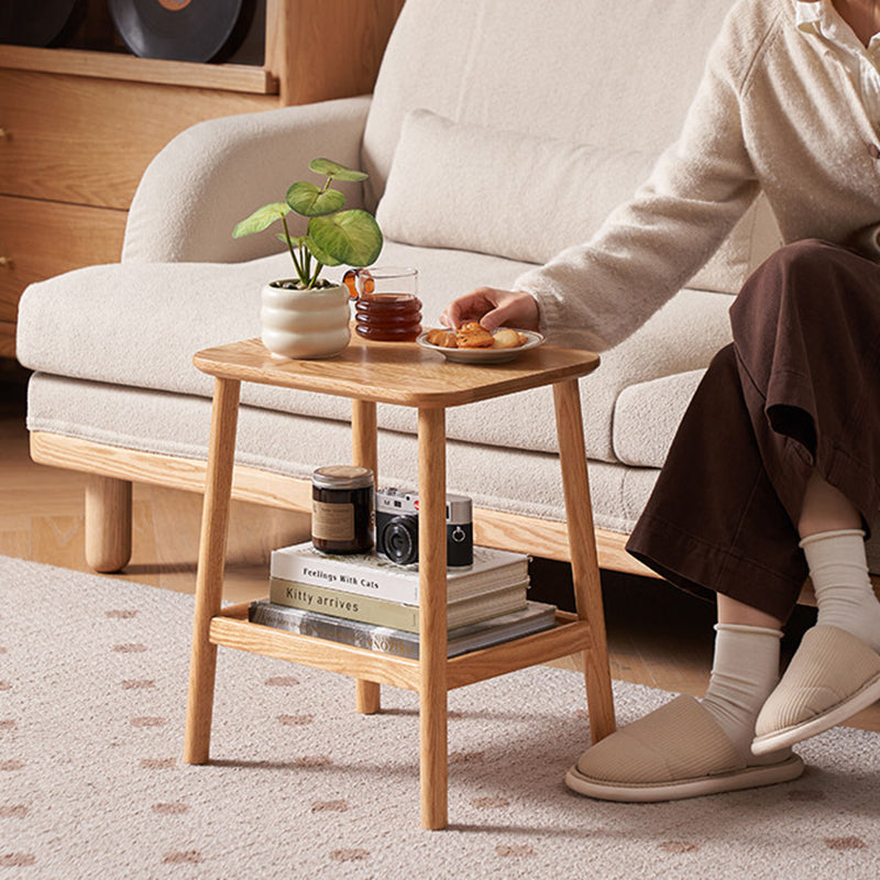 Traditioneller japanischer Eichentisch aus Paulownia-Holz, trapezförmig, leicht, tragbar, 2-lagig für Wohnzimmer &amp; Schlafzimmer 