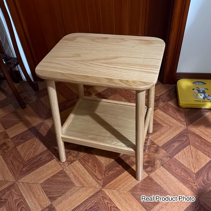 Traditioneller japanischer Eichentisch aus Paulownia-Holz, trapezförmig, leicht, tragbar, 2-lagig für Wohnzimmer &amp; Schlafzimmer 