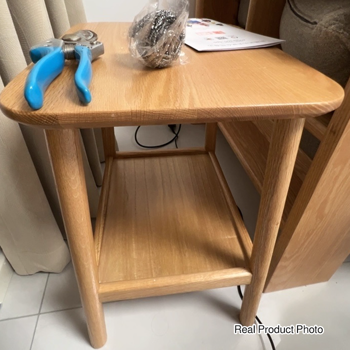 Traditioneller japanischer Eichentisch aus Paulownia-Holz, trapezförmig, leicht, tragbar, 2-lagig für Wohnzimmer &amp; Schlafzimmer 