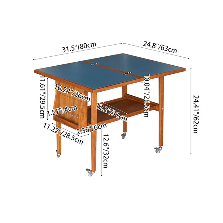 Table basse contemporaine scandinave rectangulaire en bois de cerisier, contreplaqué et acier inoxydable, mobile et extensible, à deux niveaux, pour salon 