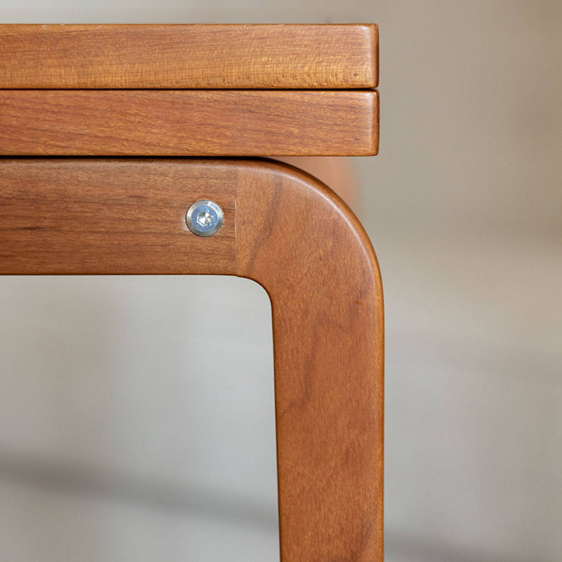 Table basse contemporaine scandinave rectangulaire en bois de cerisier, contreplaqué et acier inoxydable, mobile et extensible, à deux niveaux, pour salon 