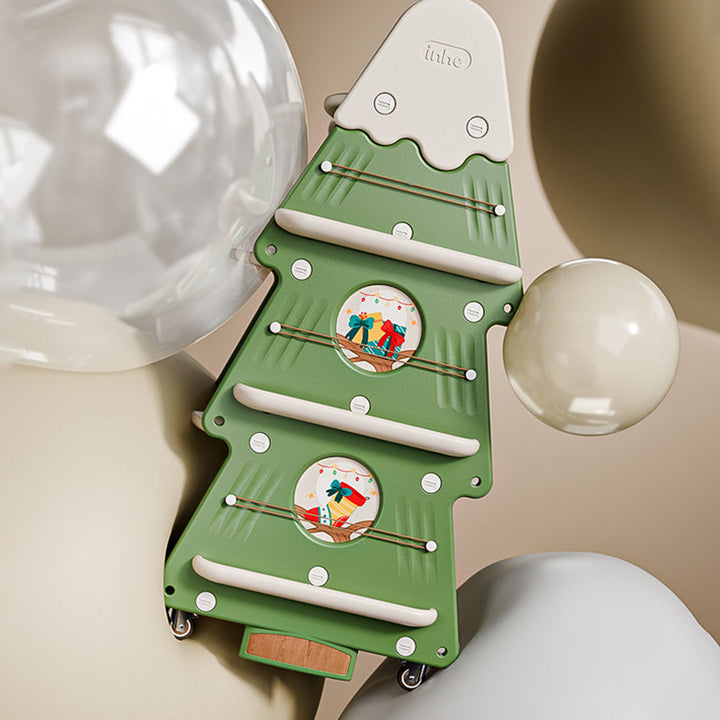 Arbre de Noël créatif contemporain en PP et PE plastique, bibliothèque mobile pour enfants à 4 niveaux pour l&