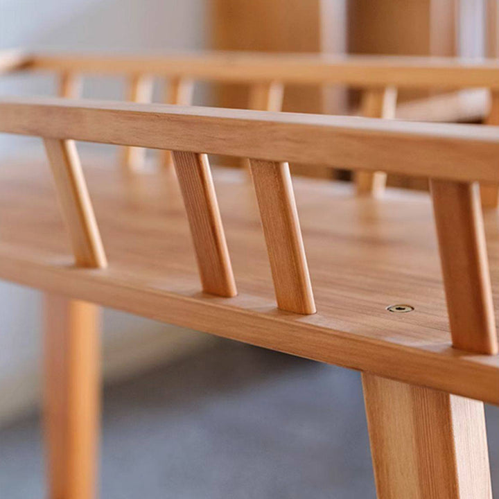 Traditionelles rustikales trapezförmiges Pflanzenregal aus Kiefernholz, 2-stufig, leicht, für den Garten 