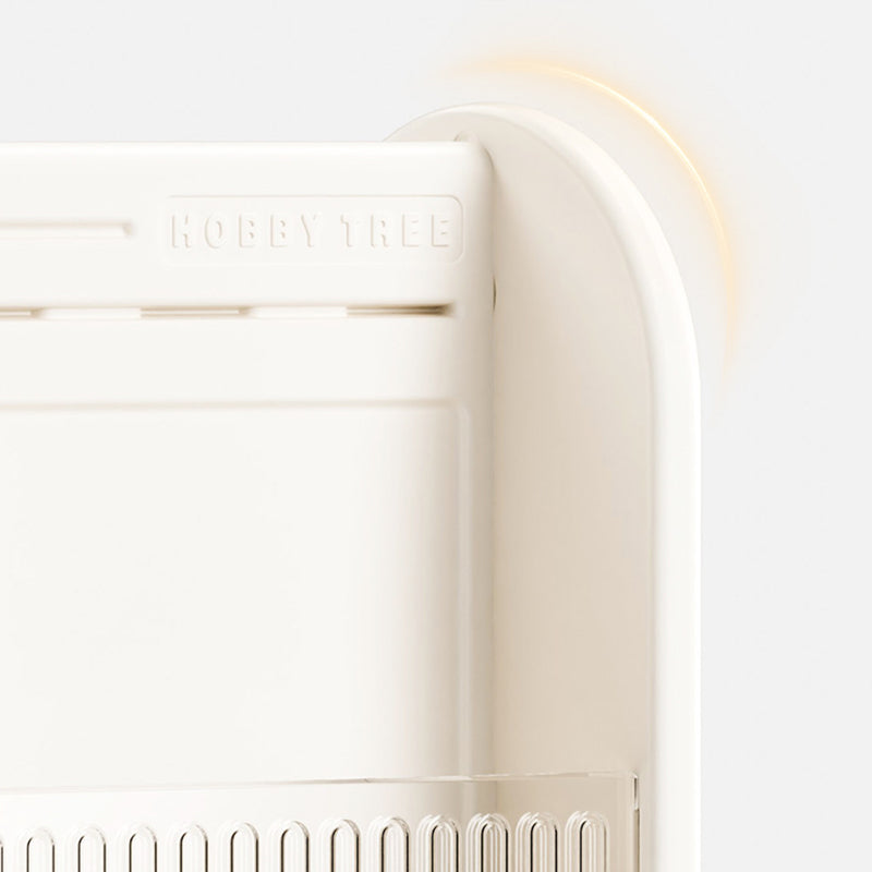 Moderner minimalistischer, umweltfreundlicher, beweglicher 3-stöckiger Bücherregal aus HDPE mit gebogener Kante in rechteckiger Form für das Arbeitszimmer 