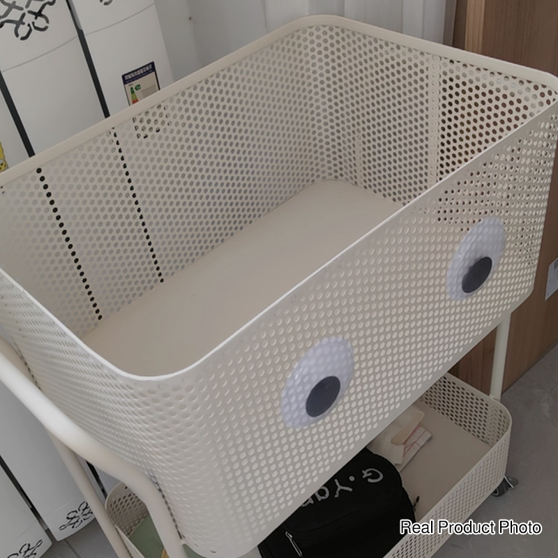 Étagère de rangement mobile rectangulaire en fer, moderne et minimaliste, à 2 niveaux pour enfants, pour salon 