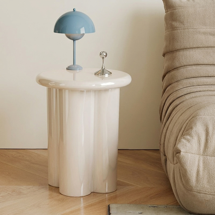 Moderner minimalistischer, zylindrischer, leichter Beistelltisch aus ABS mit Dopamin-Stil, 1-stufig, für das Wohnzimmer 