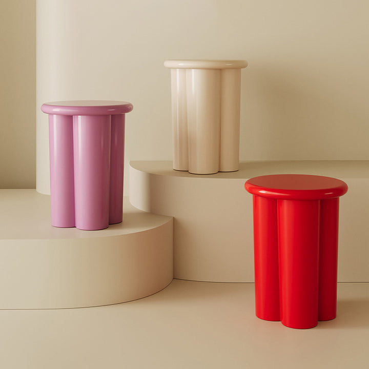 Moderner minimalistischer, zylindrischer, leichter Beistelltisch aus ABS mit Dopamin-Stil, 1-stufig, für das Wohnzimmer 