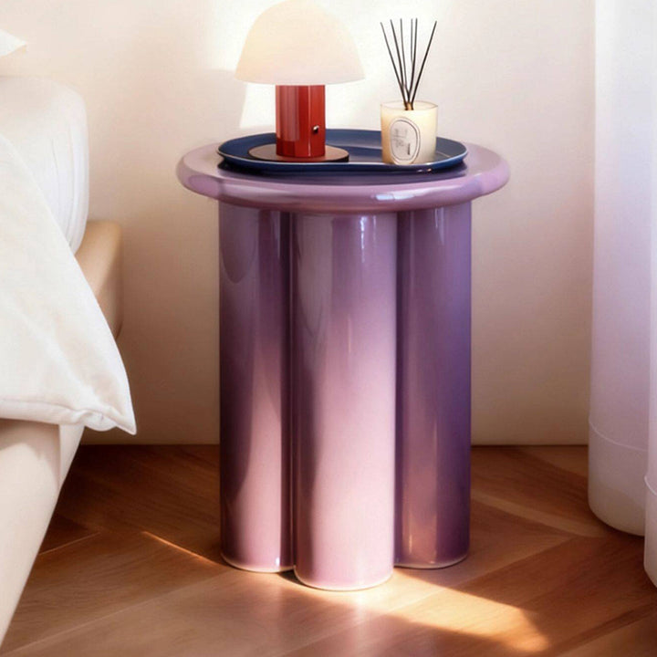 Moderner minimalistischer, zylindrischer, leichter Beistelltisch aus ABS mit Dopamin-Stil, 1-stufig, für das Wohnzimmer 