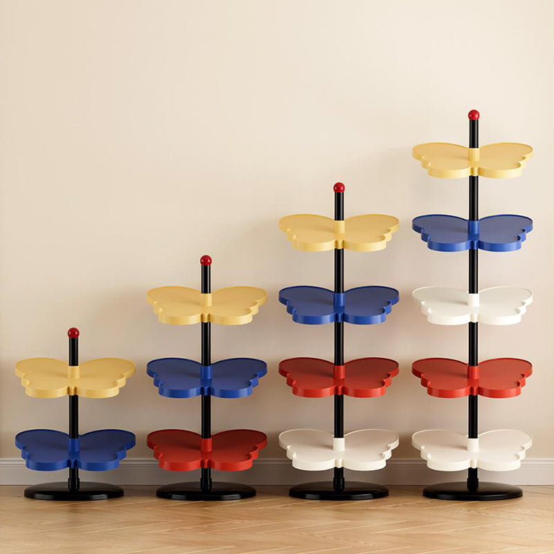 Modern Art Deco PP Plastic Stainless Steel Butterfly Space-Saving Lightweight Shoe Storage Rack 2/3/4/5-Tier For Entryway &amp; Hallway
