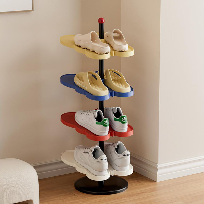 Modern Art Deco PP Plastic Stainless Steel Butterfly Space-Saving Lightweight Shoe Storage Rack 2/3/4/5-Tier For Entryway &amp; Hallway