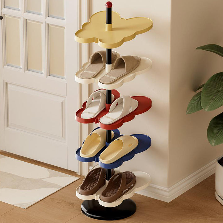 Modern Art Deco PP Plastic Stainless Steel Butterfly Space-Saving Lightweight Shoe Storage Rack 2/3/4/5-Tier For Entryway &amp; Hallway