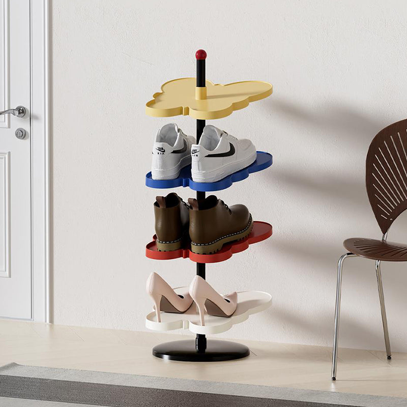 Modern Art Deco PP Plastic Stainless Steel Butterfly Space-Saving Lightweight Shoe Storage Rack 2/3/4/5-Tier For Entryway &amp; Hallway