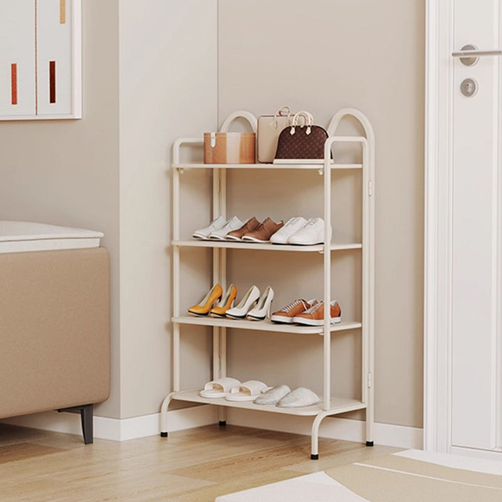 Zeitgenössisches industrielles Schuhregal aus Eisen mit Katzenohr-Design, rechteckig, 4/6-stufig, für Eingangsbereich und Flur 