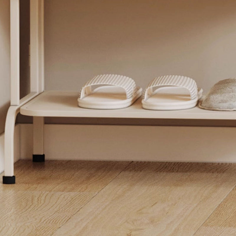 Étagère de rangement à chaussures rectangulaire en fer au style industriel contemporain avec oreilles de chat, 4/6 niveaux, pour entrée et couloir 