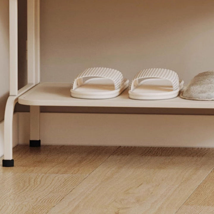 Étagère de rangement à chaussures rectangulaire en fer au style industriel contemporain avec oreilles de chat, 4/6 niveaux, pour entrée et couloir 