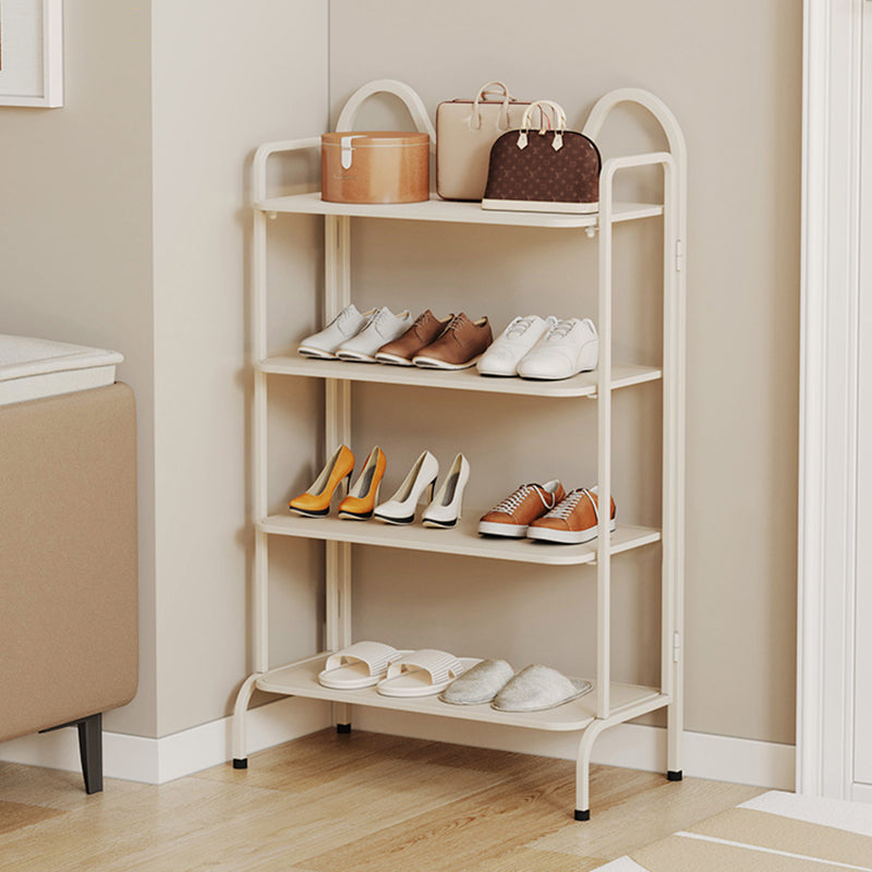 Étagère de rangement à chaussures rectangulaire en fer au style industriel contemporain avec oreilles de chat, 4/6 niveaux, pour entrée et couloir 