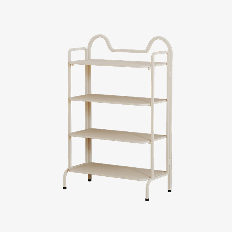 Étagère de rangement à chaussures rectangulaire en fer au style industriel contemporain avec oreilles de chat, 4/6 niveaux, pour entrée et couloir 